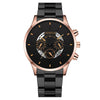 Men's Alloy Case Stainless Steel Band Round Dial Fashion Quartz Watch