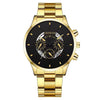 Men's Alloy Case Stainless Steel Band Round Dial Fashion Quartz Watch