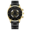Men's Alloy Case Stainless Steel Band Round Dial Fashion Quartz Watch