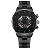 Men's Alloy Case Stainless Steel Band Round Dial Fashion Quartz Watch