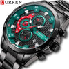 Men's Alloy Case Stainless Steel Band Round Dial Quartz Business Watch