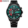 Men's Alloy Case Stainless Steel Band Round Dial Quartz Business Watch