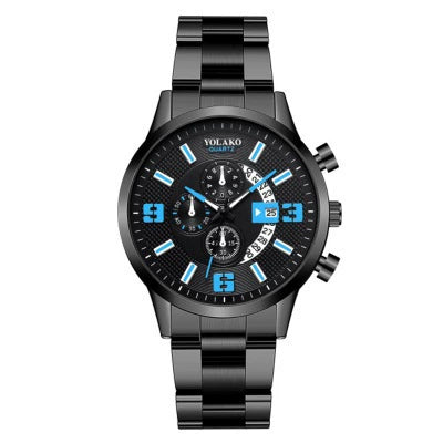 Men's Alloy Case Stainless Steel Strap Electronic Quartz Watch With Round Dial And Business Style