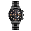 Men's Alloy Case Stainless Steel Strap Electronic Quartz Watch With Round Dial And Business Style
