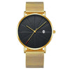 Men's Alloy Case Stainless Steel Strap Pin Buckle Round Dial Leisure Quartz Watch