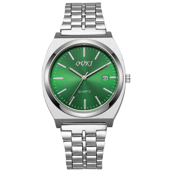 Men's Alloy Case Stainless Steel Strap Round Dial Fashion Quartz Watch