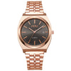 Men's Alloy Case Stainless Steel Strap Round Dial Fashion Quartz Watch