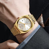 Men's Alloy Case Stainless Steel Strap Round Dial Fashion Quartz Watch