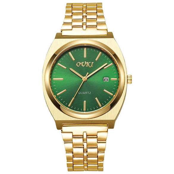 Men's Alloy Case Stainless Steel Strap Round Dial Fashion Quartz Watch