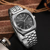 Men's Alloy Case Stainless Steel Strap Round Dial Fashion Quartz Watch
