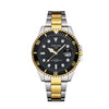 Men's Alloy Case Stainless Steel Strap Round Dial Luminous Waterproof Business Style Automatic Nonmechanical Watch