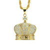 Men's Alloy Chain Necklace With Diamond Crown Pendant Hip Hop Style