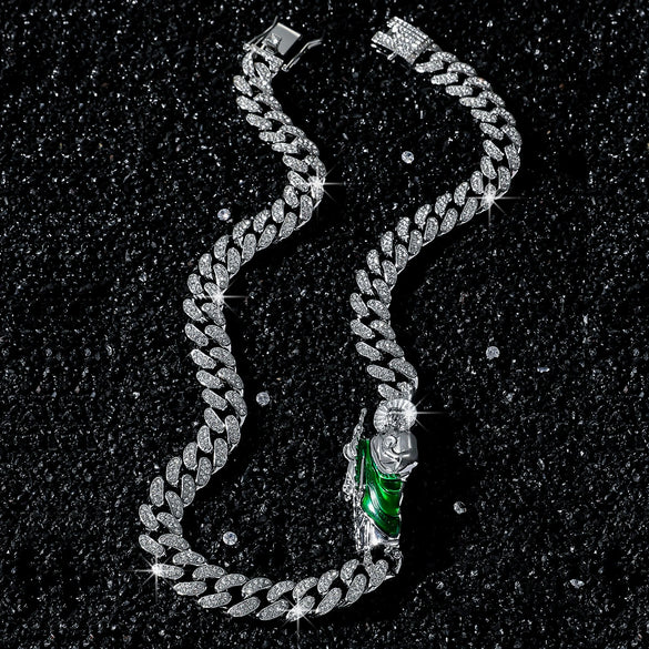 Men's Alloy Cuban Chain Hip Hop Geometric Diamond Necklace