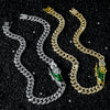 Men's Alloy Cuban Chain Hip Hop Geometric Diamond Necklace
