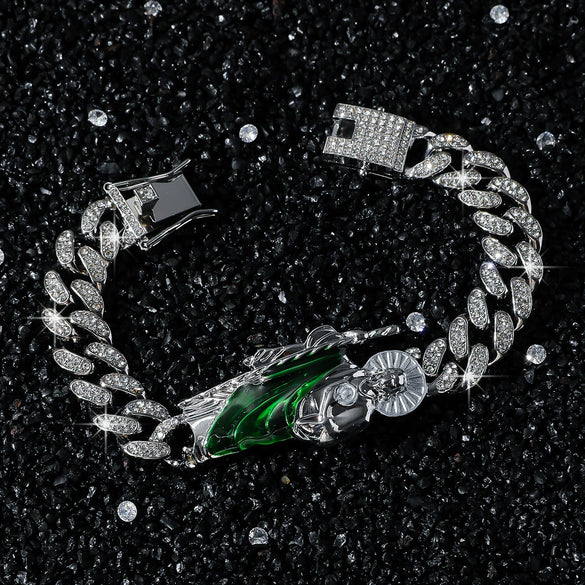 Men's Alloy Cuban Chain Hip Hop Geometric Diamond Necklace