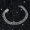Men's Alloy Cuban Chain Hiphop Geometric Diamond Design Necklace