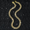 Men's Alloy Cuban Chain Hiphop Geometric Diamond Design Necklace