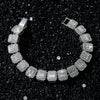 Men's Alloy Cuban Chain Hiphop Geometric Diamond Stitching Necklace