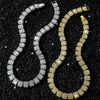 Men's Alloy Cuban Chain Hiphop Geometric Diamond Stitching Necklace