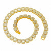 Men's Alloy Cuban Chain Hiphop Geometric Diamond Stitching Necklace