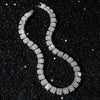 Men's Alloy Cuban Chain Hiphop Geometric Diamond Stitching Necklace
