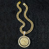 Men's Alloy Cuban Chain Hiphop Style Angel Pendant Necklace With Cartoon Characters And Electroplating