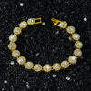 Men's Alloy Cuban Chain Necklace Set With Diamonds Geometric Style Hip Hop