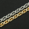 Men's Alloy Cuban Chain Necklace With Diamond And Geometric Design Hip Hop Style