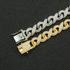 Men's Alloy Cuban Chain Necklace With Diamond And Geometric Design Hip Hop Style