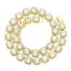 Men's Alloy Cuban Chain Necklace With Geometric Diamond Design