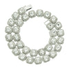 Men's Alloy Cuban Chain Necklace With Geometric Diamond Design