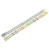 Men's Alloy Cuban Chain Necklace With Geometric Dripping Oil Design