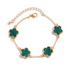 Men's Alloy Electroplated Leaves And Flowers Bracelet