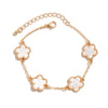 Men's Alloy Electroplated Leaves And Flowers Bracelet