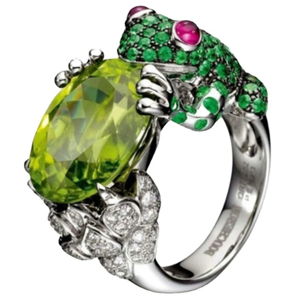 Men's Alloy Frog Ring Minimalist Geometric Animal Zodiac Jewelry