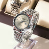 Men's Alloy Fully Automatic Hollow Fake Mechanical Business Style Round Luminous Calendar Waterproof Watch