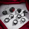 Men's Alloy Geometric Baking Varnish Hip Hop Punk Ring