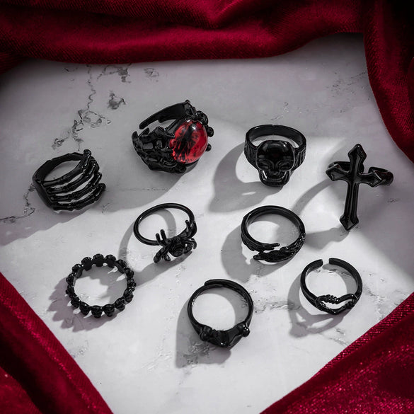 Men's Alloy Geometric Baking Varnish Hip Hop Punk Ring