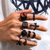 Men's Alloy Geometric Baking Varnish Hip Hop Punk Ring