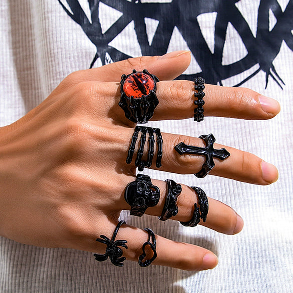 Men's Alloy Geometric Baking Varnish Hip Hop Punk Ring