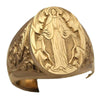 Men's Alloy Geometric Carved Seal Ring Personality Style Electroplated Statement Jewelry
