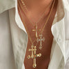Men's Alloy Geometric Cross Handmade Necklace
