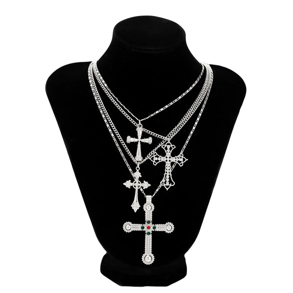 Men's Alloy Geometric Cross Handmade Necklace