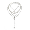 Men's Alloy Geometric Cross Handmade Pendant Necklace Jewelry