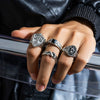Men's Alloy Geometric Cross Ring With Electroplating Treatment Hiphop Style