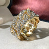 Men's Alloy Geometric Diamond Hip Hop Winding Chain Ring Accessories