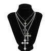 Men's Alloy Geometric Diamond Set Pendant Necklace Hiphop Niche Highgrade Clavicle Chain Jewelry