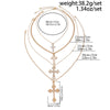 Men's Alloy Geometric Diamond Set Pendant Necklace Hiphop Niche Highgrade Clavicle Chain Jewelry