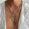 Men's Alloy Geometric Diamond Set Pendant Necklace Hiphop Niche Highgrade Clavicle Chain Jewelry