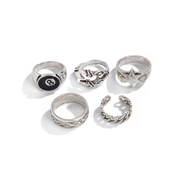 Men's Alloy Geometric Eagle Claw Chain Ring Jewelry With Electroplating Hip Hop Style